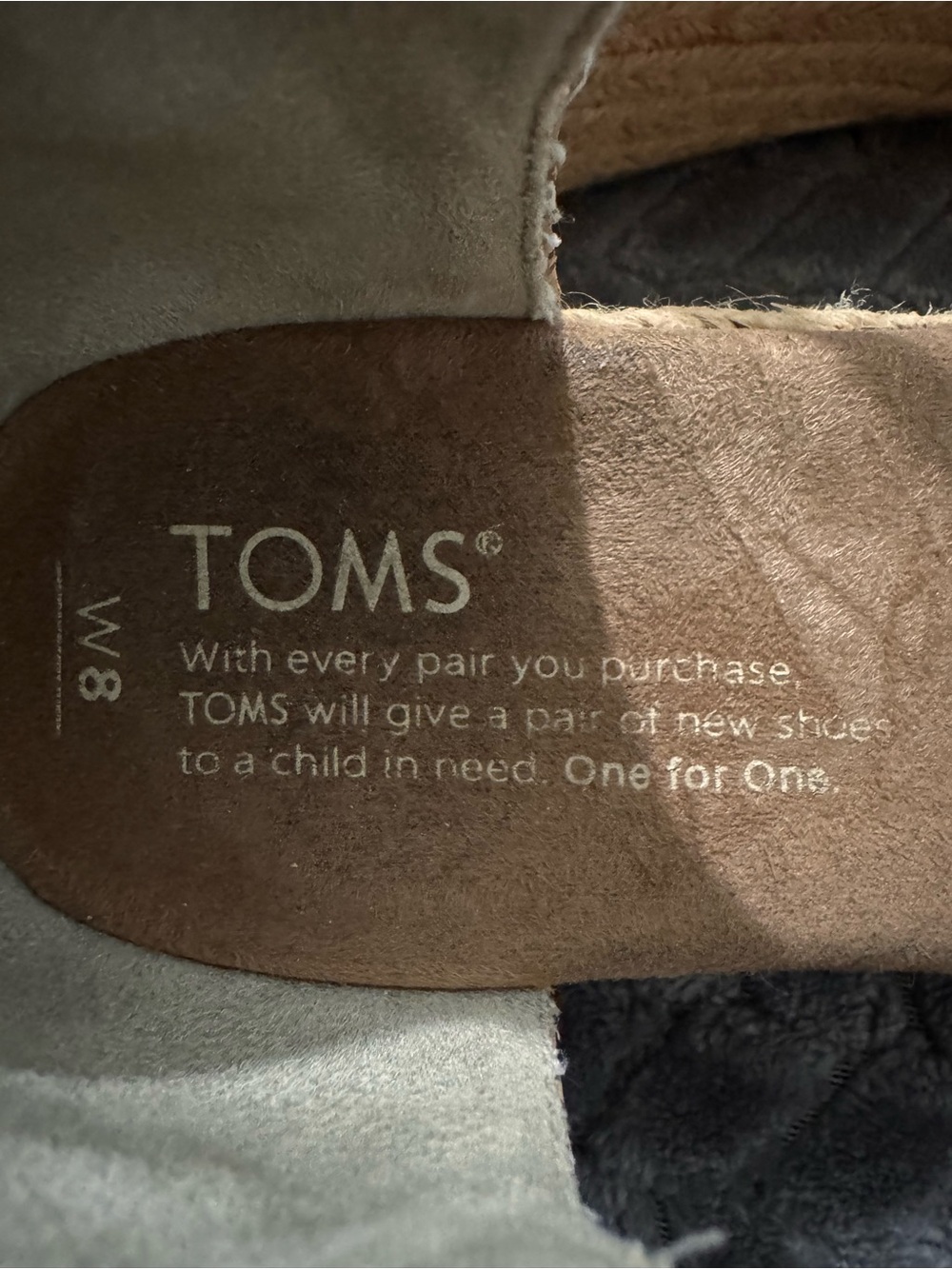 TOMS Cork Wedge Sandals in Tan with Ankle Strap - Picture 6 of 9